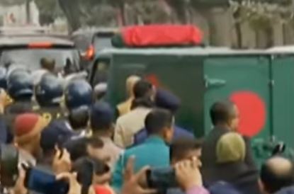 খালেদা জিয়ার মরদেহবাহী গাড়ি