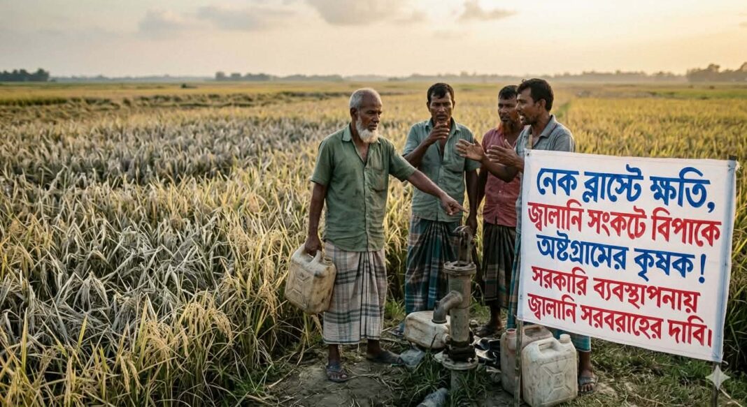 নেক ব্লাস্টের আক্রান্তে কৃষি জমি